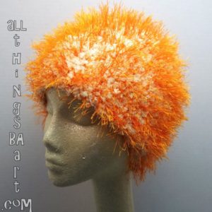 Crochet Creamsicle Warrior Hat by BA These hats are great for anyone who enjoys whimsy but are perfect for those going through chemo.