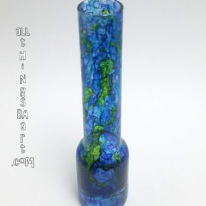 All Things BA ART blue miniature bud vase