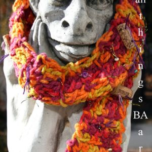 Crochet tempranillo scarf by All Things B.A. Art