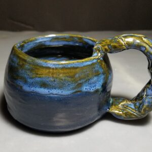Blue Braid Handled Mug by B.A.