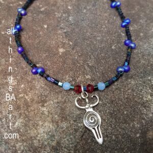 Silver Goddess Charm Necklace by B.A.