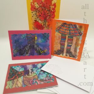 Halloween PlamoGirl Note Cards by B.A.
