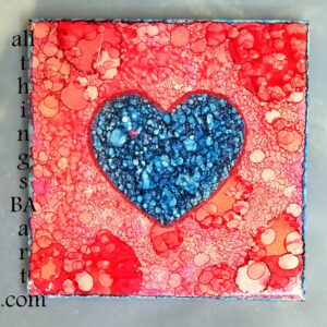 Heart Sparkly Decorative Tile by All Things B.A. Art