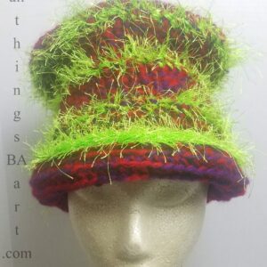 Green Fringe Top Hat by All Things B.A. Art