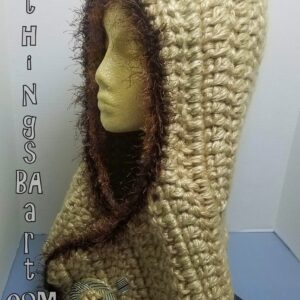 Mystic Taupe Hooded Scarf by All Things B.A. Art