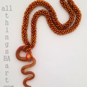 Murano Glass Snake Necklace by B.A.