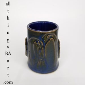 Handmade Blue Penguin Double Espresso Cup by All Things B.A. Art