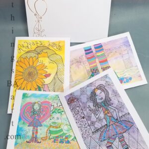 PlamoGirl Series Note Cards by All Things B.A. Art