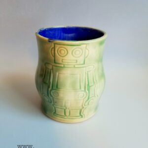 Handcrafted Robot Belly Mug by All Things B.A. Art