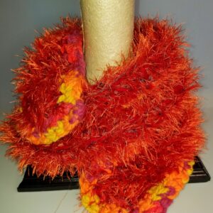 Sunset Faux Boa Scarf by All Things B.A. Art