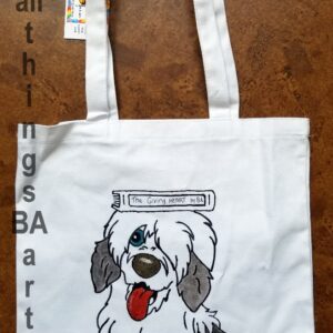 Sheepdog Painted Canvas Bag by B.A.