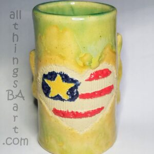 American Heart Shot Cup by All Things B.A. Art