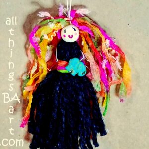 Hand Crafted BAnduri Elephant Stone Doll by All Things B.A. Art