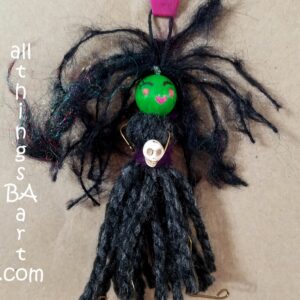 Hand Crafted BAnduri Skull Tassel Doll by All Things B.A. Art