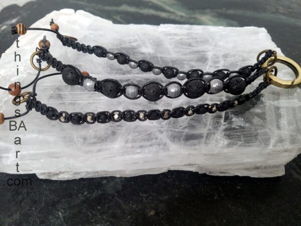 Lava Stone Stacking Bracelet by All Things B.A. Art