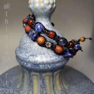 Sodalite, & Swarovski Crystal Bracelet by All Things B.A. Art